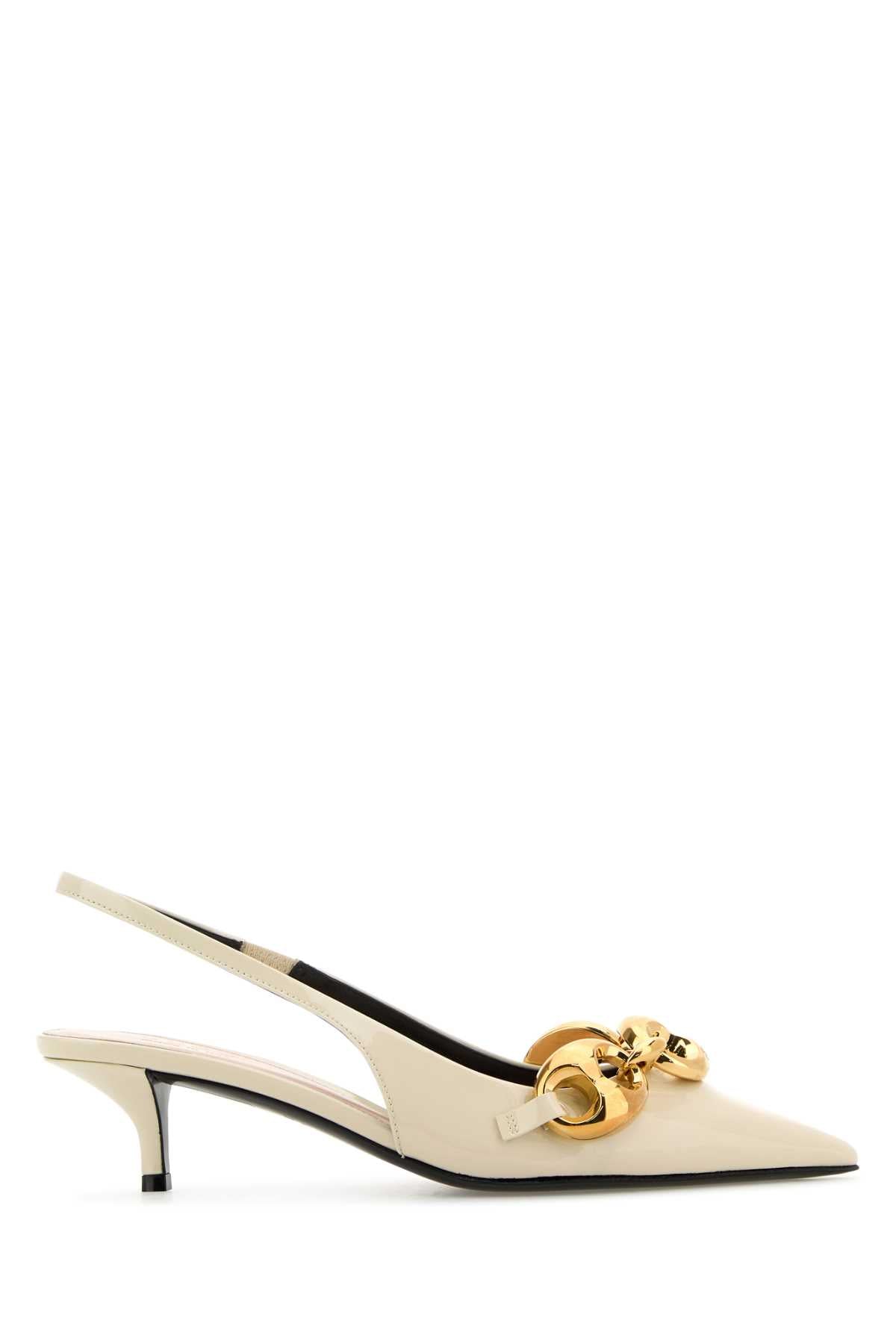 GUCCI Chic Ivory Leather Pumps with 4.5 cm Heel