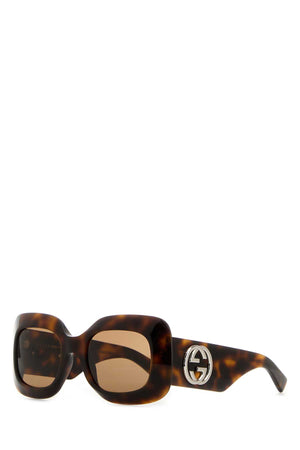 GUCCI Animal Print Acetate Sunglasses