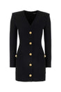 BALMAIN Chic Black Wool Mini Dress for Women