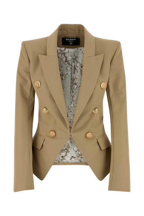 BALMAIN Cappuccino Cotton Blazer for Women