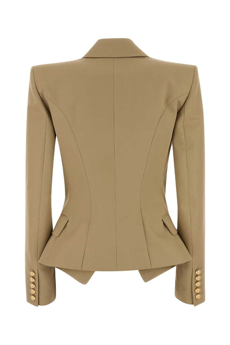 BALMAIN Cappuccino Cotton Blazer for Women