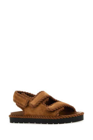 BOTTEGA VENETA Caramel Suede Jack Sandals for Women