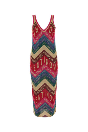 VALENTINO GARAVANI Embroidered Knit Escape Dress