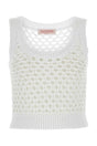 VALENTINO GARAVANI White Mesh Escape Crop-Top