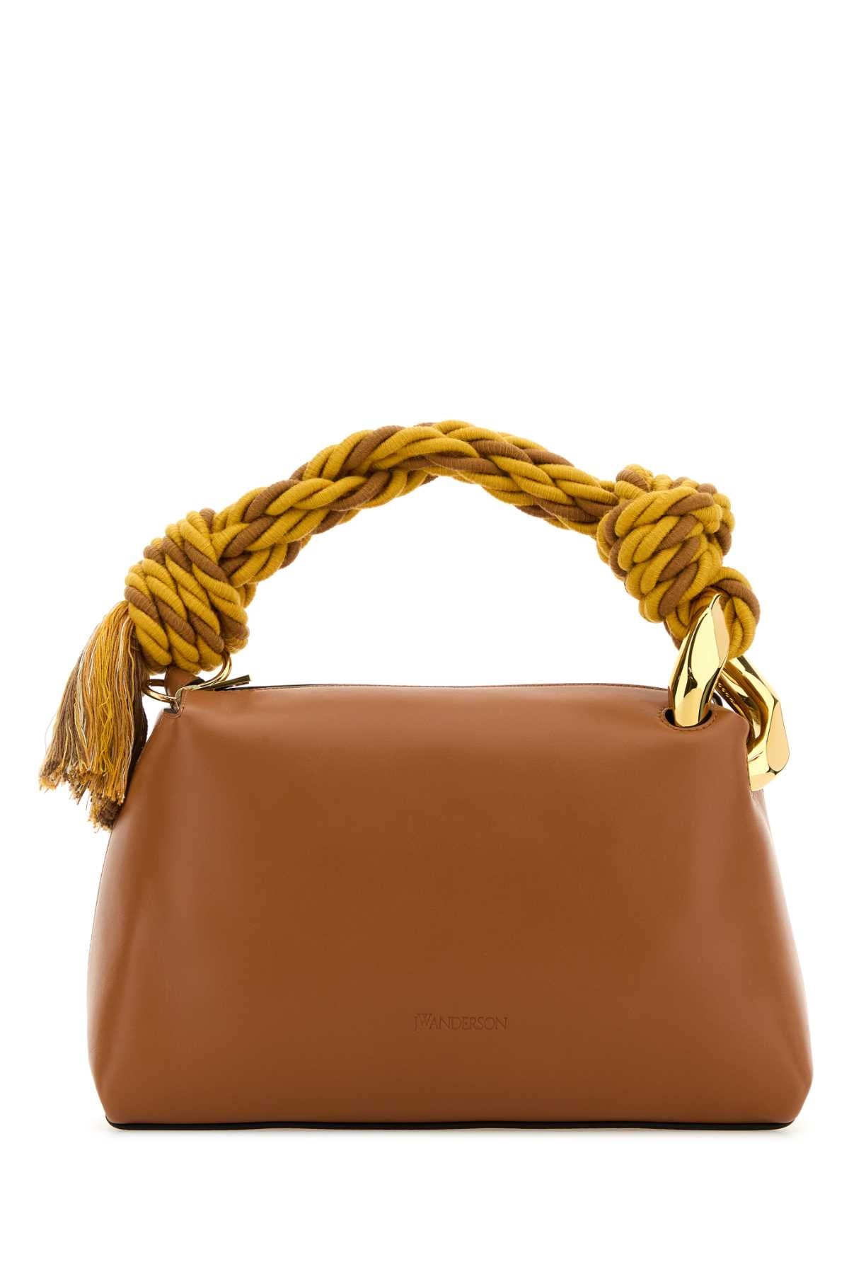 JW ANDERSON Mini Caramel Leather Corner Handbag