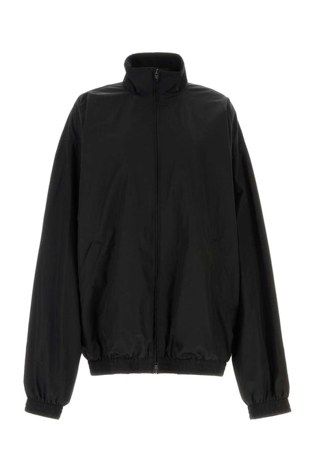 BALENCIAGA Stylish Black Cotton Blend Jacket for Women - 24W Season