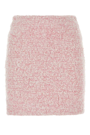 BALENCIAGA Chic Pink Tweed Mini Skirt