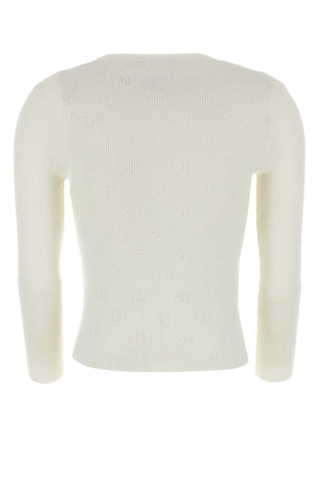 BALENCIAGA Ivory Wool Blend Sweater for Women