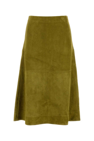 BOTTEGA VENETA Chic Green Suede Skirt