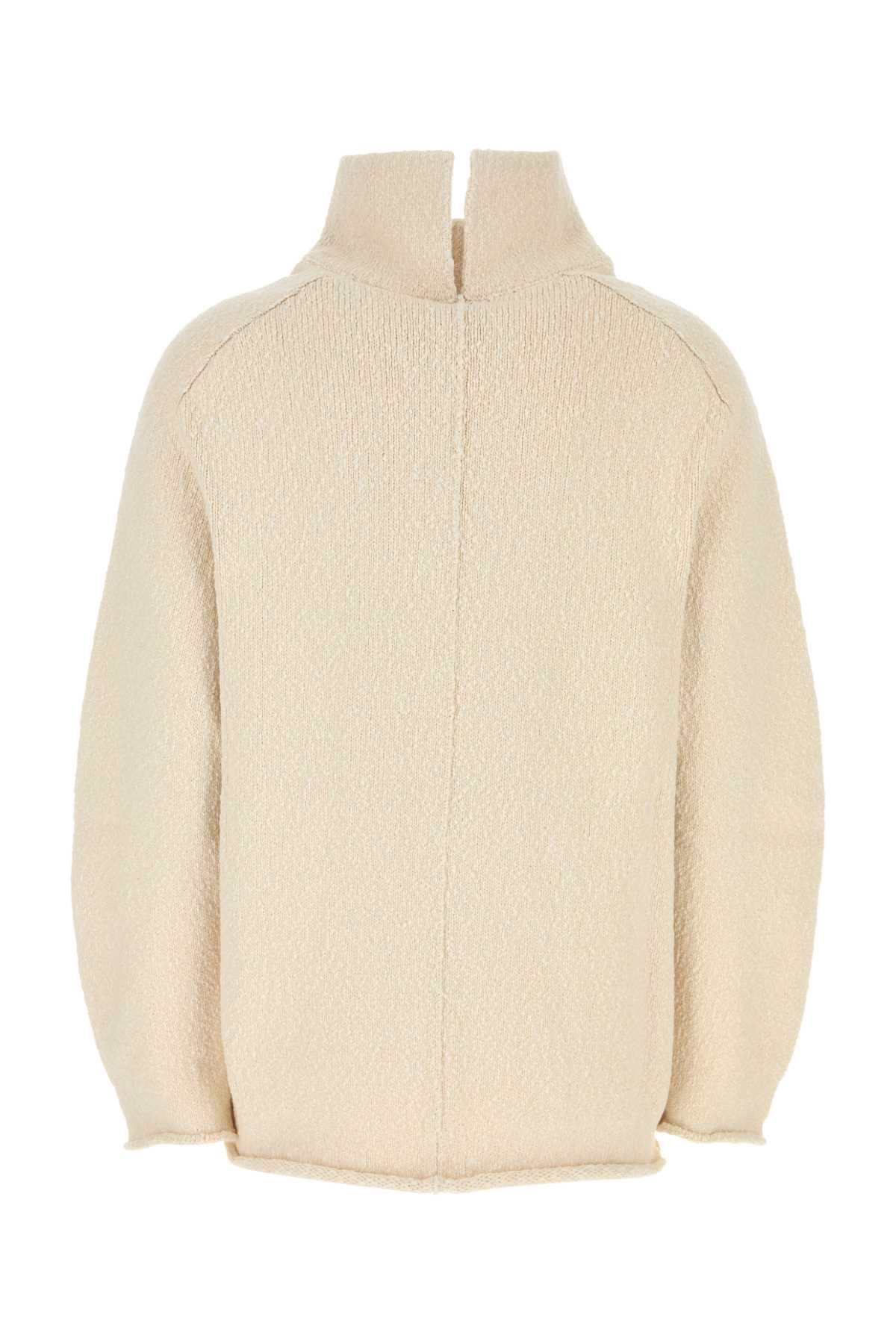 BOTTEGA VENETA Knit White Cotton Sweatshirt