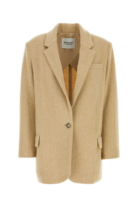 ISABEL MARANT ETOILE Chic Beige Wool Blend Blazer