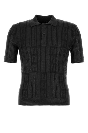 FENDI Men's Classic Wool Polo Shirt