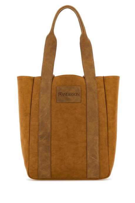 JW ANDERSON Camel Canvas Workwear Shopping Handbag - 33x42 cm