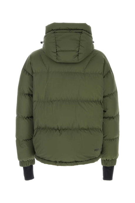 MONCLER GRENOBLE Olive Green Nylon Down Jacket for Men