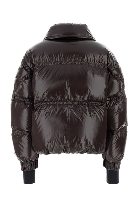 MONCLER GRENOBLE Chocolate Nylon Down Jacket for Women - Stylish Outerwear