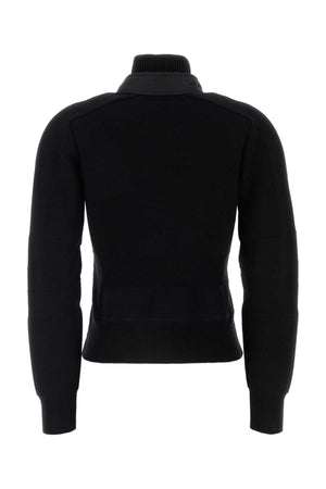 MONCLER GRENOBLE Elegant Black Wool Blend Cardigan for Women