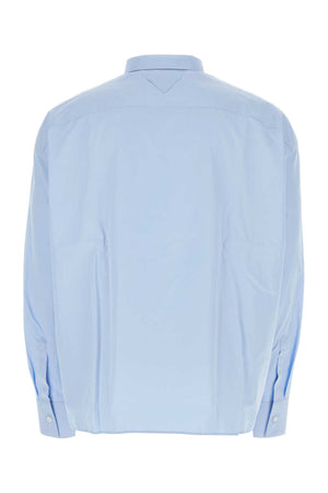 PRADA Light Blue Classic Poplin Shirt for Men