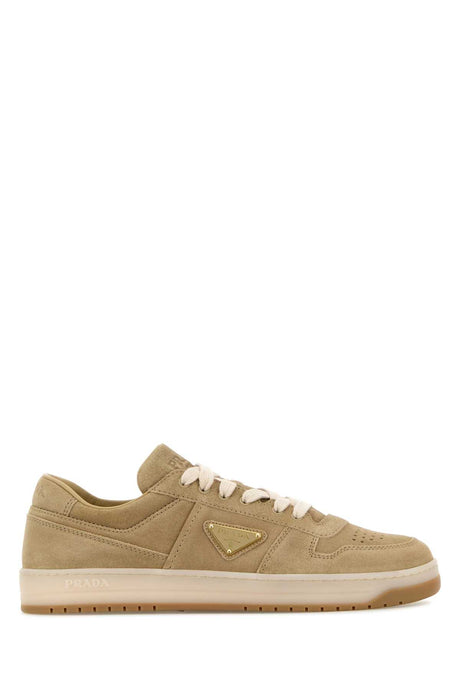 PRADA Cappuccino Suede Downtown Sneakers