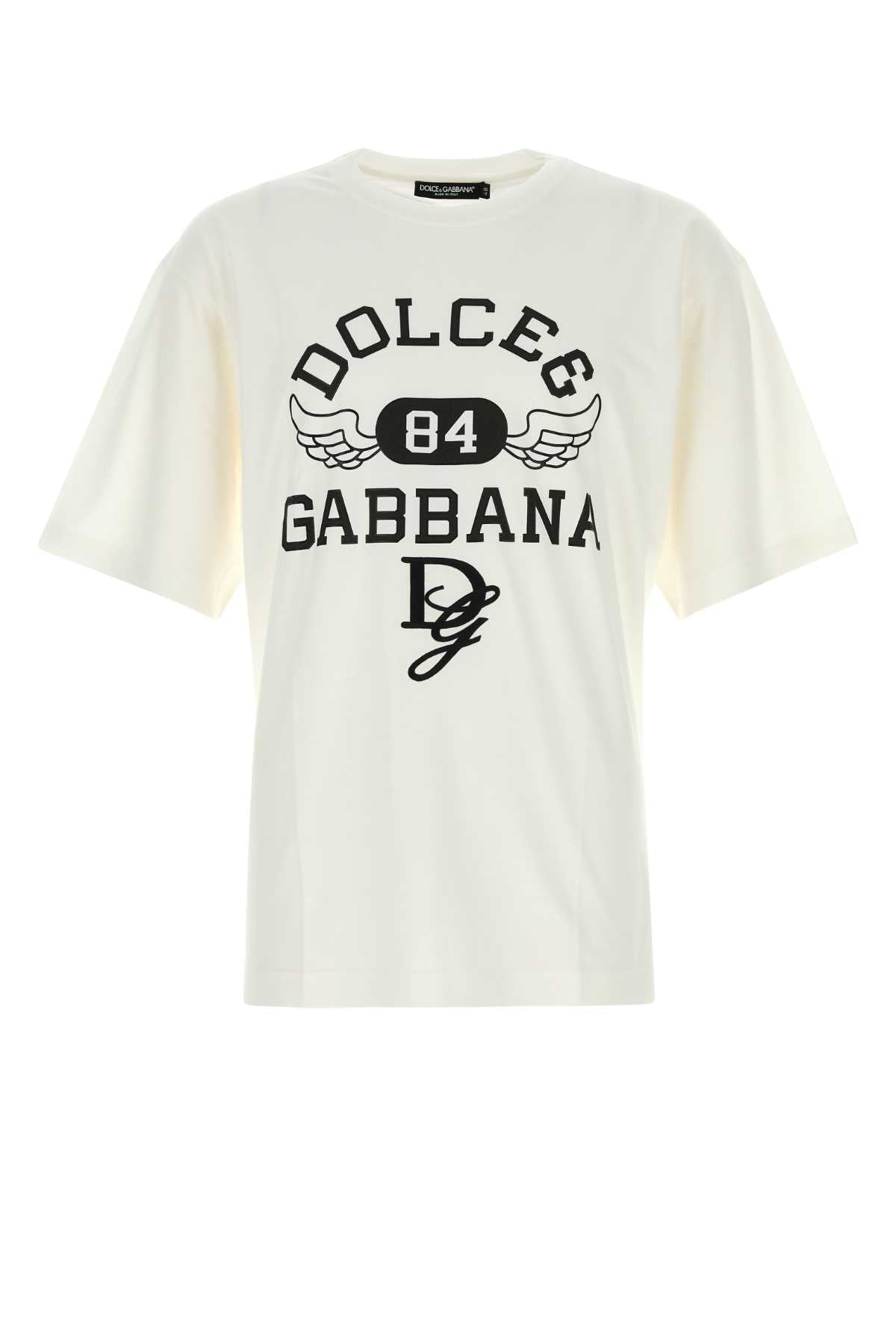 DOLCE & GABBANA Classic Cotton T-Shirt for Men - White