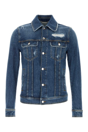 DOLCE & GABBANA Stylish Stretch Denim Jacket for Men