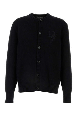 DOLCE & GABBANA Classic Black Nylon Blend Cardigan for Men - 24W Season