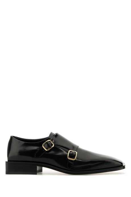 SALVATORE FERRAGAMO Classic Black Leather Monk Strap Shoes