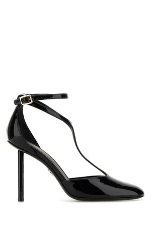 SALVATORE FERRAGAMO Lysandra Mini Black Leather Pumps - 9.5 cm Heel