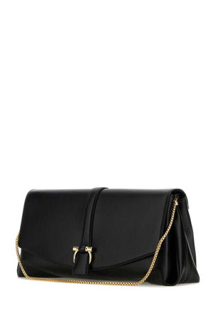 SALVATORE FERRAGAMO Large Black Leather Crossbody Handbag - Chic & Versatile