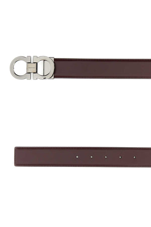 SALVATORE FERRAGAMO Reversible Leather Belt - 3.5 cm Width