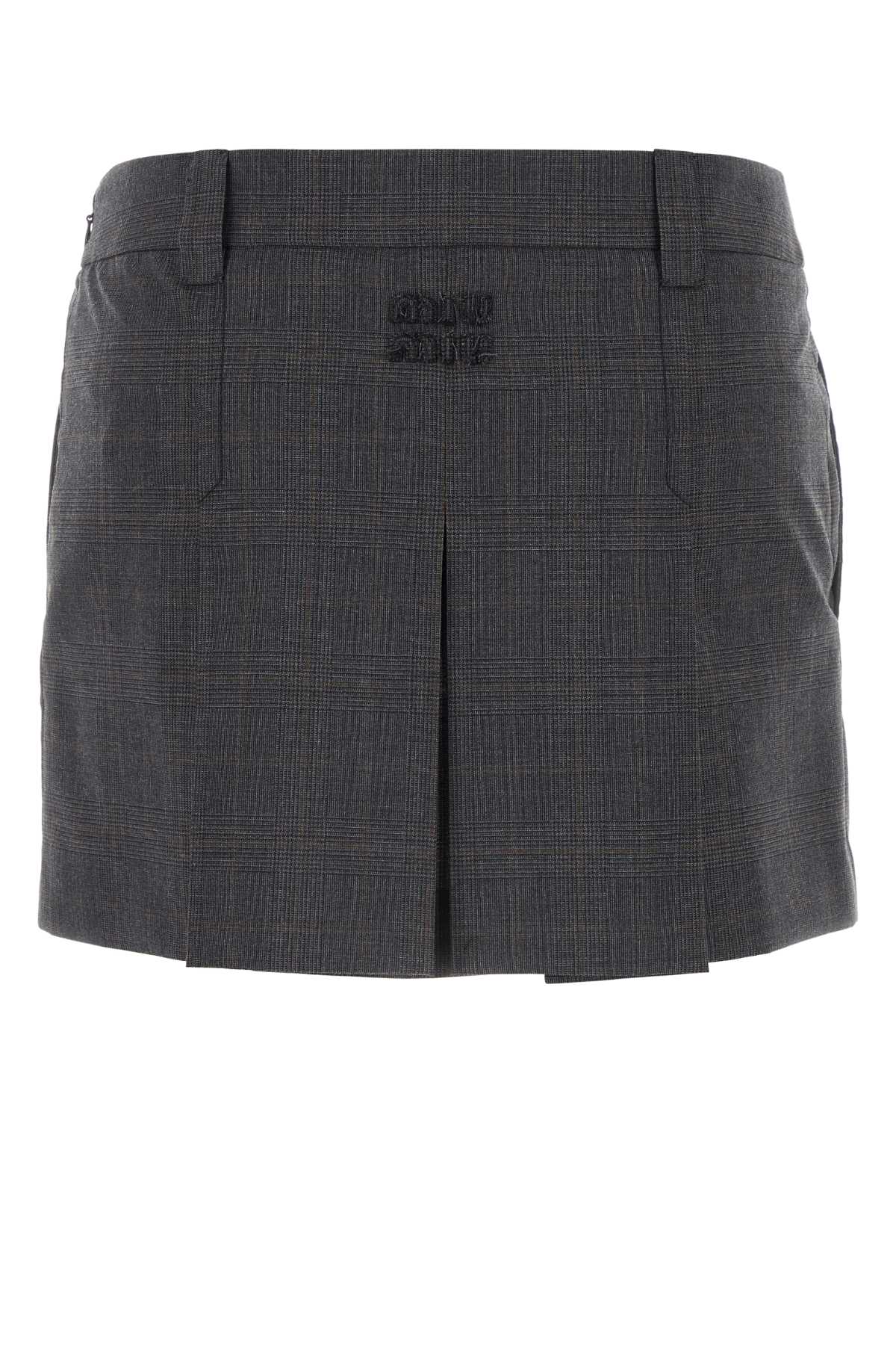 MIU MIU Glencheck Mini Skirt for Women