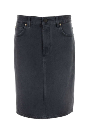 MIU MIU Graphite Denim Mini Skirt for Women