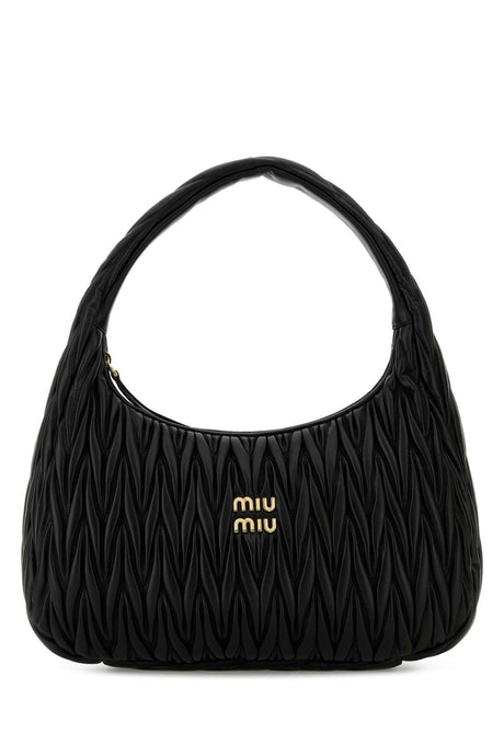 MIU MIU Nappa Leather Shoulder Handbag - 37 cm x 22 cm