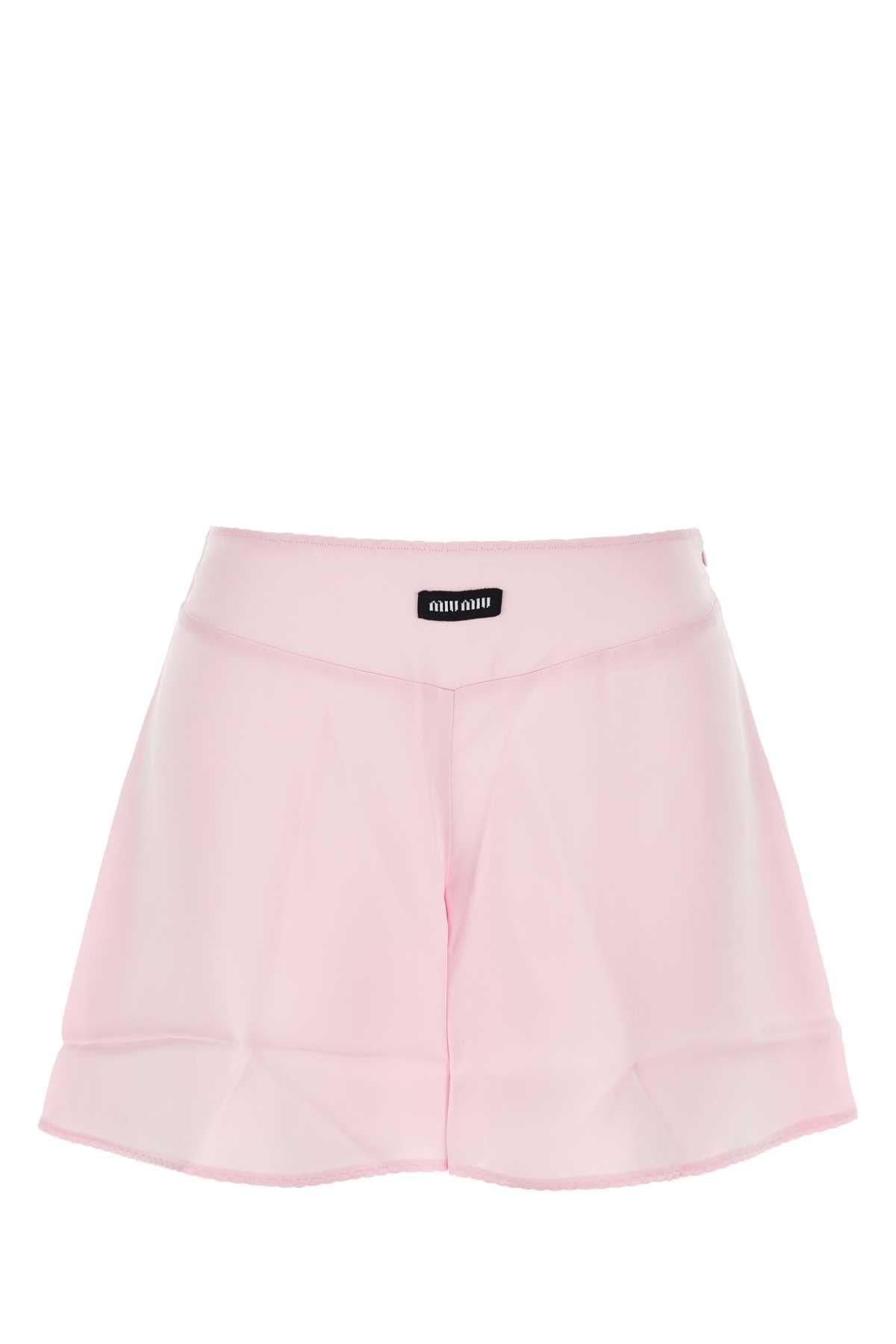 MIU MIU Elegant Satin Mini Shorts for Women