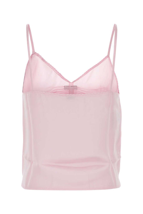 MIU MIU Pastel Pink Satin Mini Tank Top