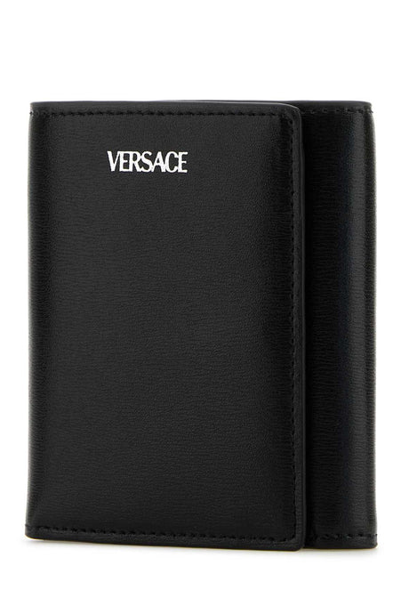 VERSACE Mini Black Leather Wallet