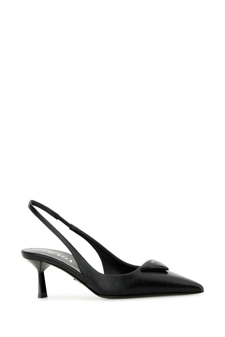 PRADA Elegant Black Leather Pumps with 5.5 cm Heel for Women