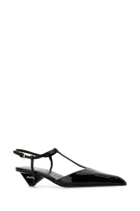 PRADA Elegant Black Leather Pumps with 3.5 cm Heel Height