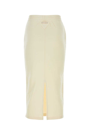 PRADA Chic Cream Cotton Skirt