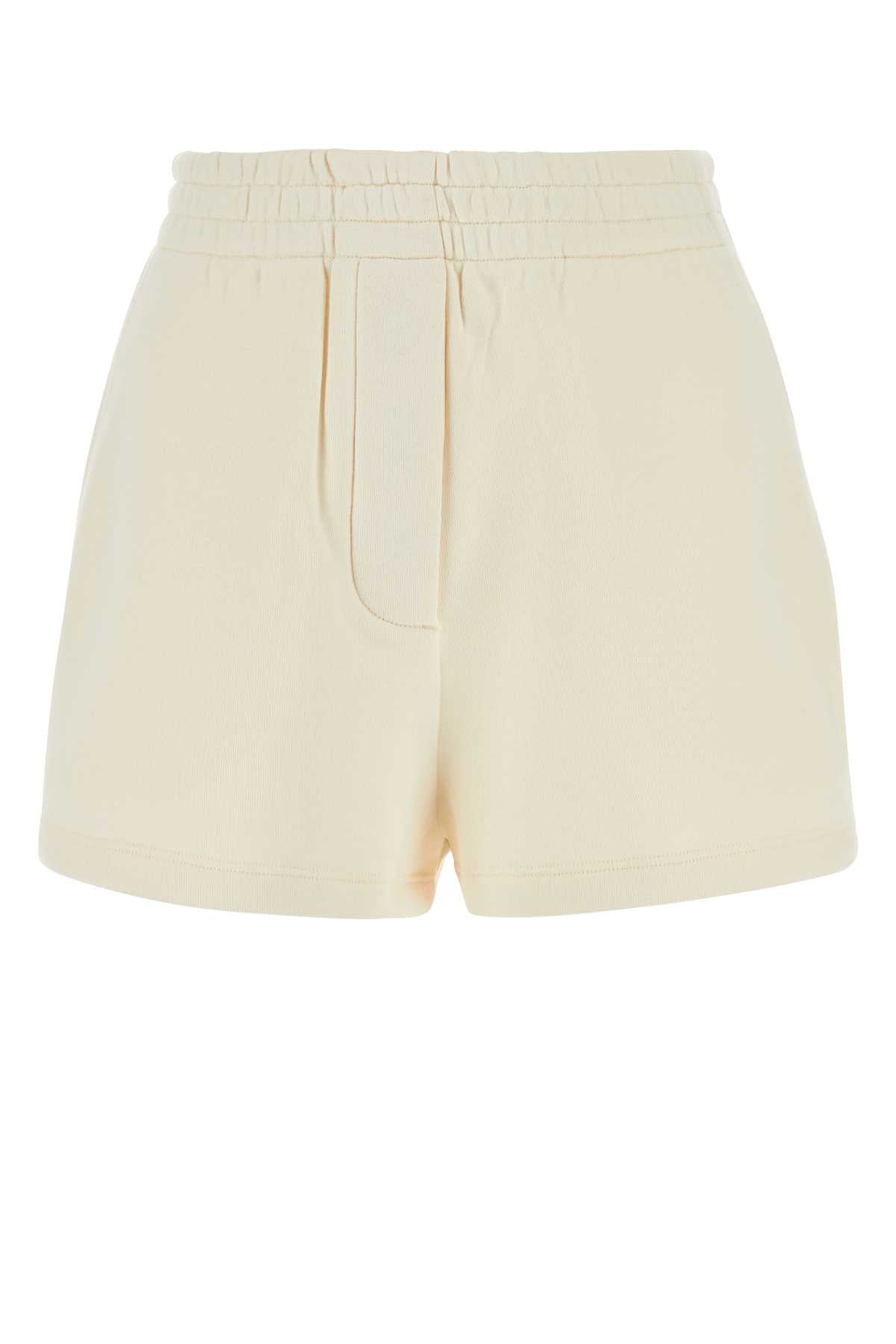 PRADA Elegant Cream Cotton Mini Shorts for Women