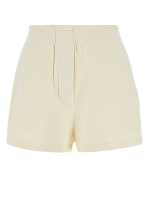 PRADA Elegant Cream Cotton Mini Shorts for Women