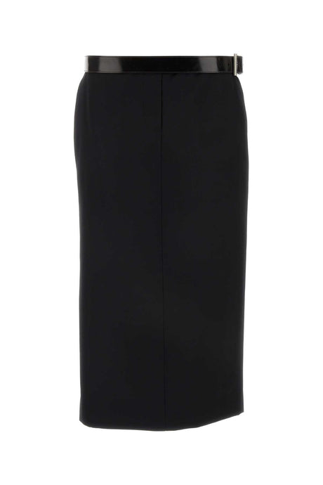 PRADA Classic Black Gabardine Skirt