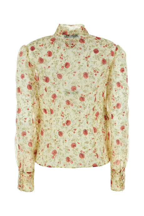 PRADA Floral Chiffon Mini Shirt