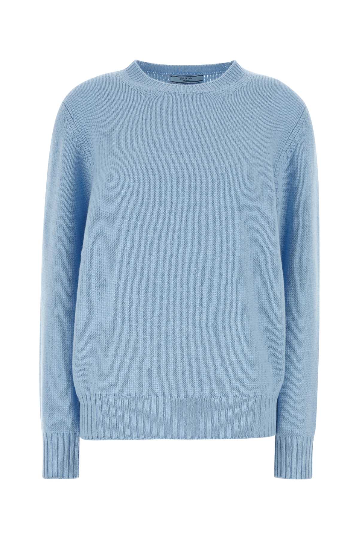 PRADA Light Blue Wool Blend Sweater for Women