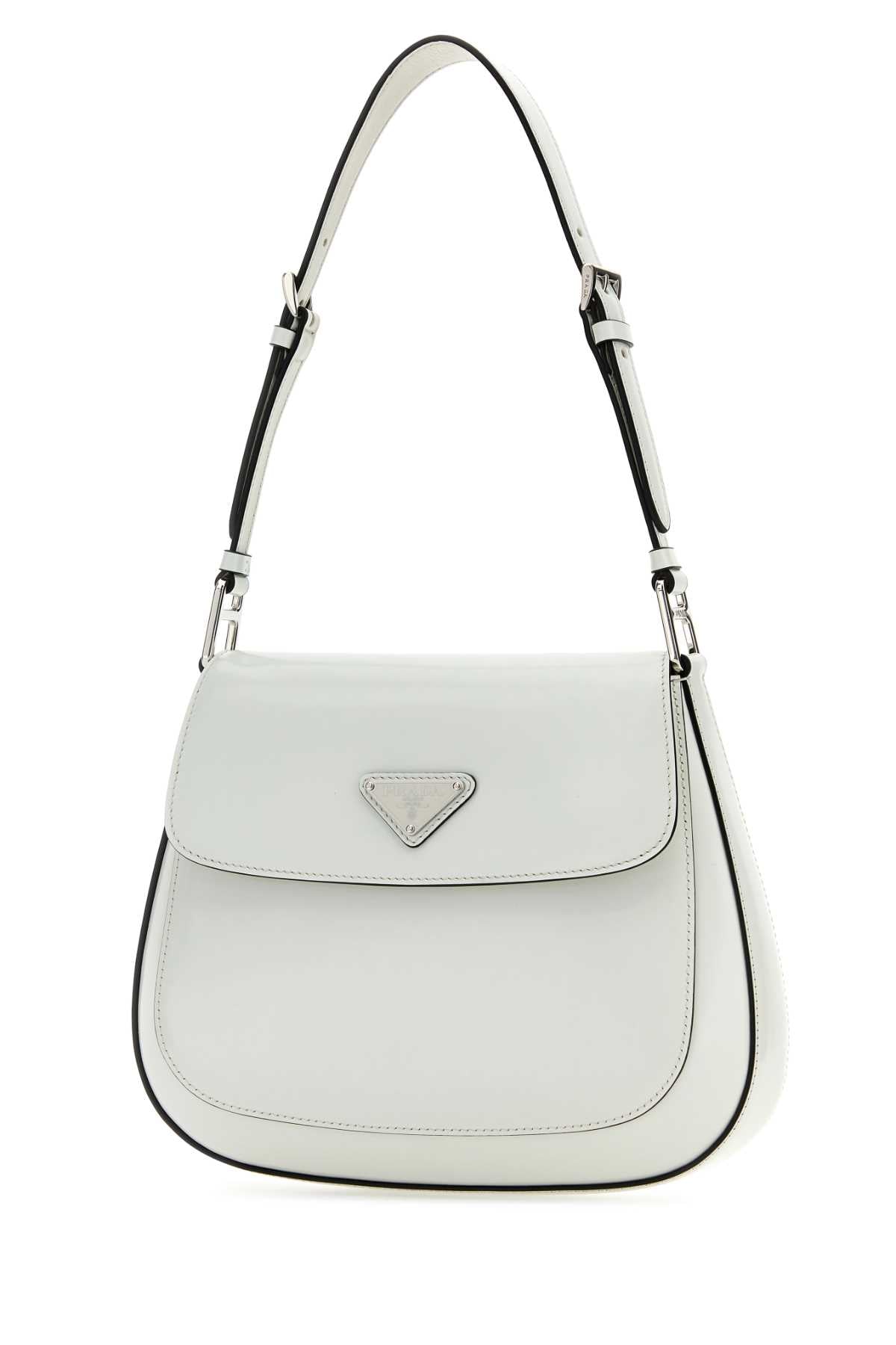 PRADA Mini White Leather Cleo Shoulder Handbag