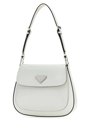 PRADA Mini White Leather Cleo Shoulder Handbag