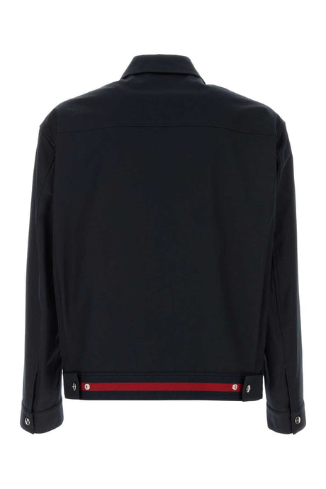 GUCCI Tailored Dark Blue Twill Blazer for Men