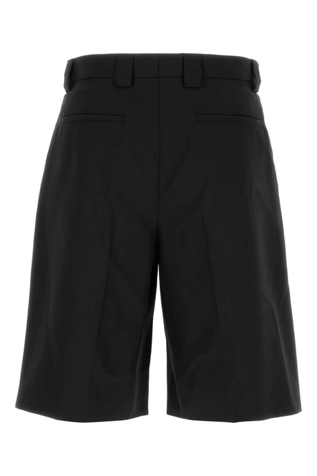 GUCCI Sleek Black Twill Bermuda Shorts for Men