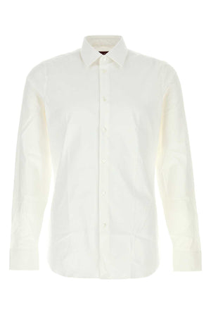 GUCCI Classic White Stretch Poplin Shirt for Men