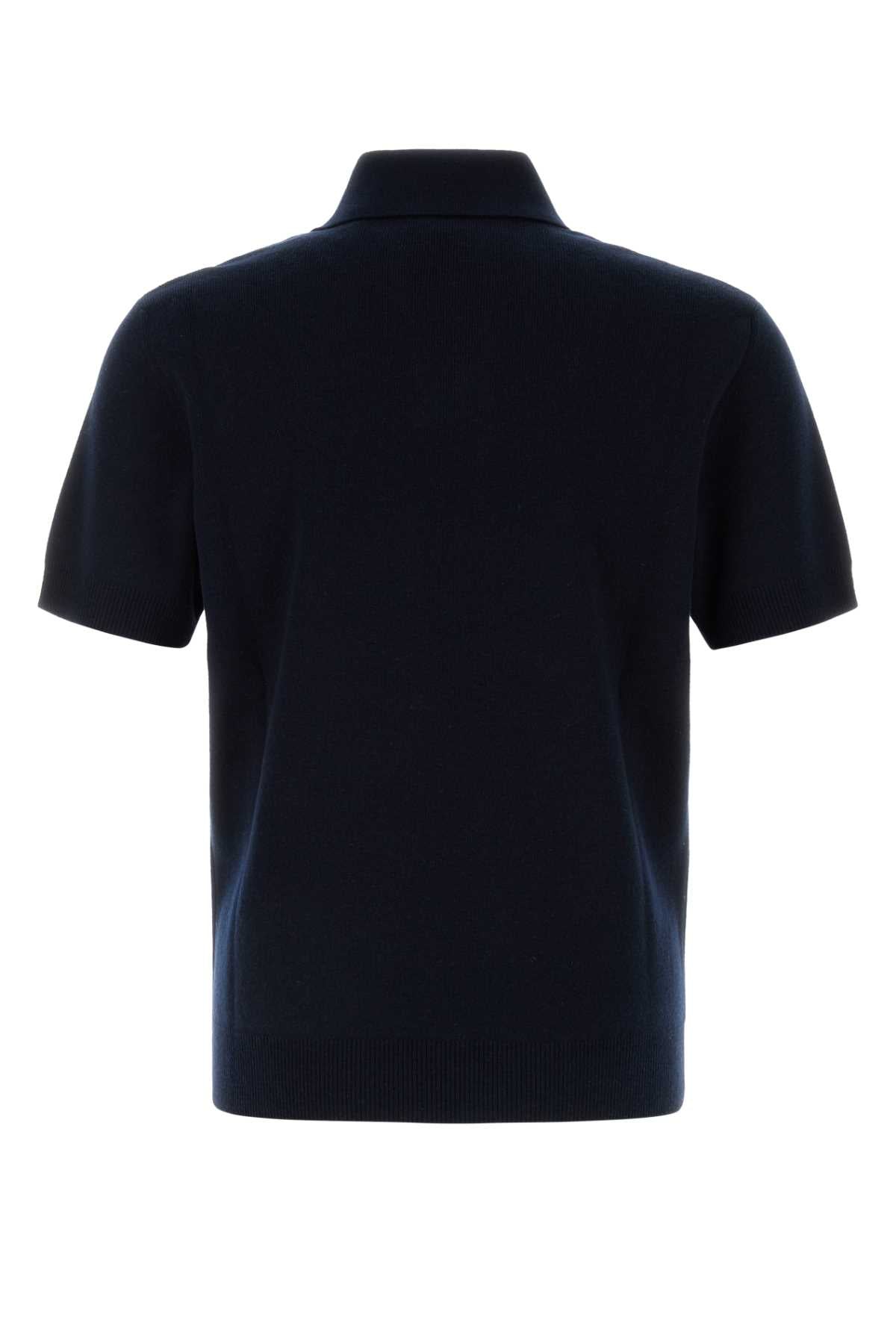 GUCCI Stylish Navy Blue Wool Blend Polo Shirt for Men