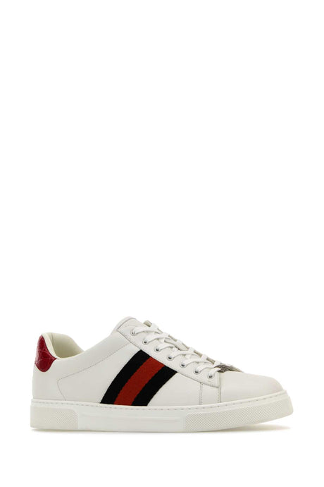 GUCCI Classic White Leather Ace Sneakers for Men